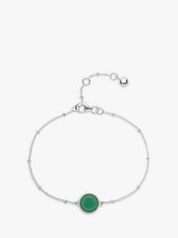Auree Barcelona Birthstone Sterling Silver Bracelet, Chrysoprase - May