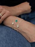 Auree Barcelona Birthstone Sterling Silver Bracelet, Chrysoprase - May