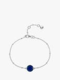 Auree Barcelona Birthstone Sterling Silver Bracelet, Lapis Lazuli - September