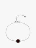 Auree Barcelona Birthstone Sterling Silver Bracelet, Garnet - January