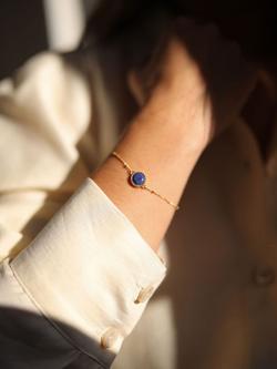 Auree Barcelona Birthstone Vermeil Bracelet - view 2, Lapis Lazuli - September