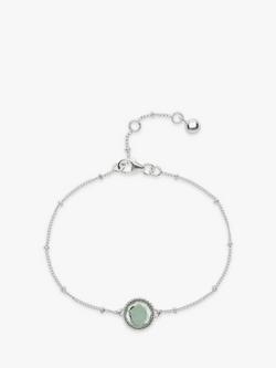 Auree Barcelona Birthstone Sterling Silver Bracelet, Green Amethyst - August