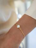 Auree Barcelona Birthstone Vermeil Bracelet, Crystal - April