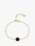 Auree Barcelona Birthstone Vermeil Bracelet, Garnet - January