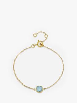 Auree Brooklyn Semi-Precious Gemstone Chain Bracelet, Gold/Blue