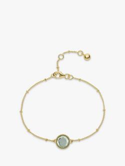 Auree Barcelona Birthstone Vermeil Bracelet, Green Amethyst - August
