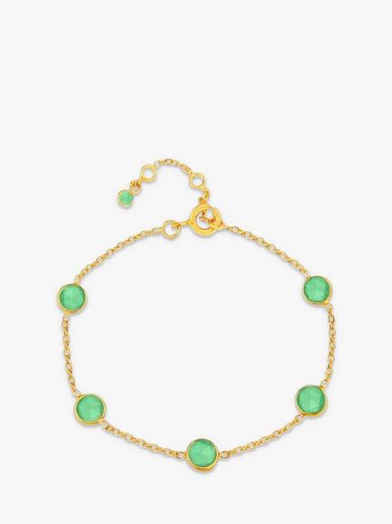 Auree Antibes Chrysoprase Bracelet, Gold, Gold