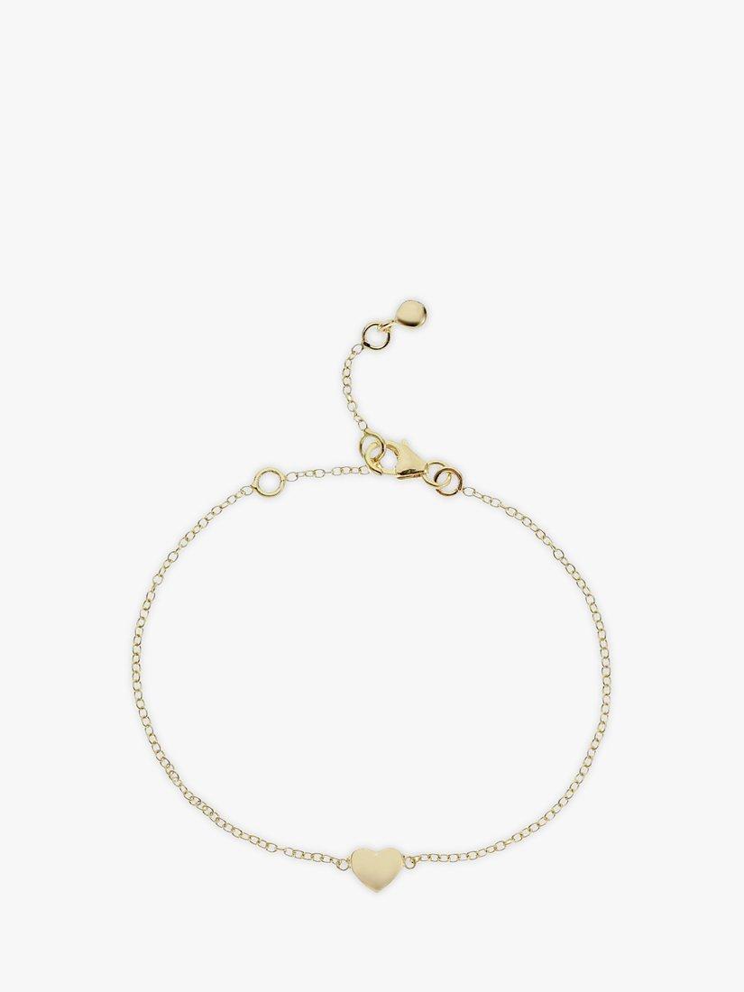 Product image 1 of 4, which shows Auree Verona Full Heart Chain Bracelet, Gold