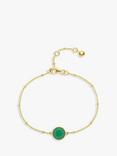 Auree Barcelona Birthstone Vermeil Bracelet, Chrysoprase - May