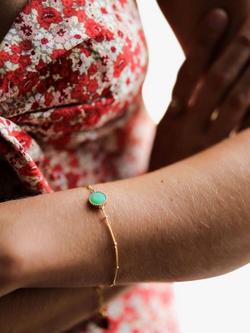 Auree Barcelona Birthstone Vermeil Bracelet - view 2, Chrysoprase - May