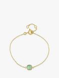 Auree Brooklyn Semi-Precious Gemstone Chain Bracelet, Gold/Aqua