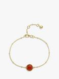 Auree Barcelona Birthstone Vermeil Bracelet, Carnelian - July