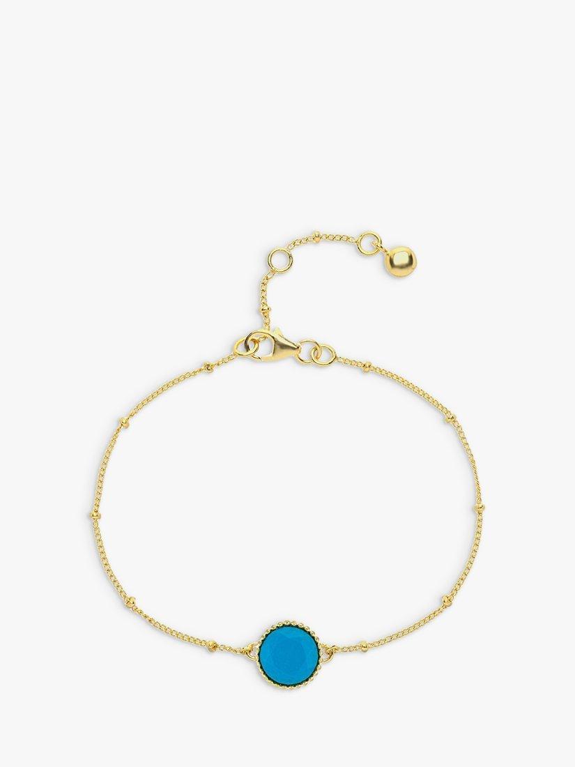 Product image 1 of 4, which shows Auree Barcelona Birthstone Vermeil Bracelet, Turqouise - December
