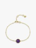 Auree Barcelona Birthstone Vermeil Bracelet, Amethyst - February