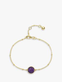 Auree Barcelona Birthstone Vermeil Bracelet, Amethyst - February