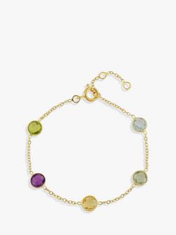 Auree Chennai Mixed Gemstone Bracelet, Gold/Multi