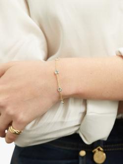 Auree Antibes Blue Topaz Bracelet, Gold - view 2, Gold