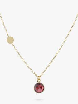Auree Salina Garnet Necklace, Gold, Gold