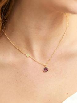 Auree Salina Garnet Necklace, Gold - view 2, Gold
