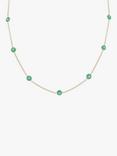 Auree Antibes Chrysoprase Station Necklace, Gold