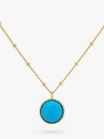 Auree Barcelona Birthstone Vermeil Necklace, Turquoise - December