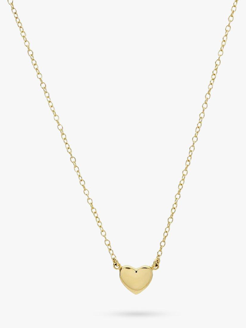 Product image 1 of 4, which shows Auree Verona Full Heart Pendant Necklace, Gold