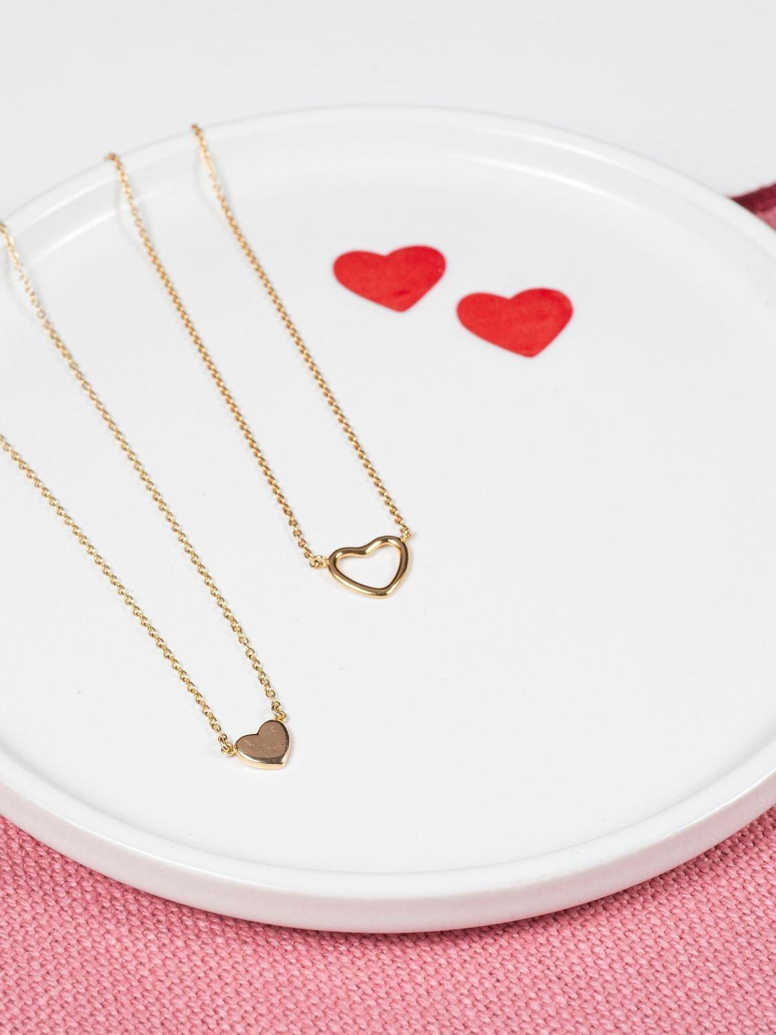 Product image 3 of 4, which shows Auree Verona Full Heart Pendant Necklace, Gold