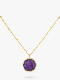 Auree Barcelona Birthstone Vermeil Necklace, Amethyst - February