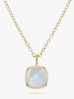 Auree Brooklyn Semi-Precious Gemstone Pendant Necklace, Gold/White