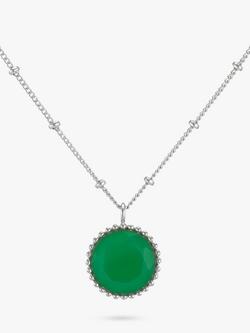 Auree Barcelona Birthstone Sterling Silver Necklace, Chrysoprase - May