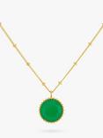 Auree Barcelona Birthstone Vermeil Necklace, Chrysoprase - May