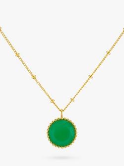 Auree Barcelona Birthstone Vermeil Necklace, Chrysoprase - May