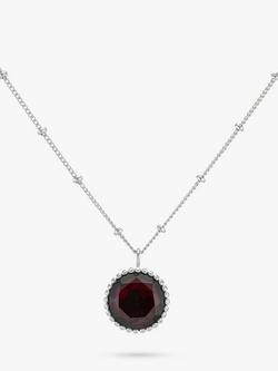 Auree Barcelona Birthstone Sterling Silver Necklace, Garnet - January