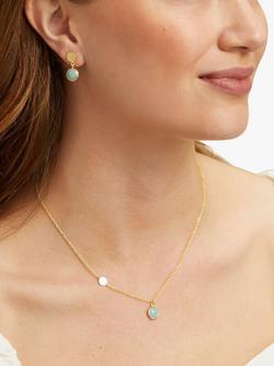 Auree Salina Amazonite Necklace, Gold - view 2, Gold