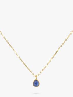 Auree Hampton Gold Vermeil Pendant Necklace, Gold/Sapphire