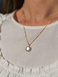 Auree Barcelona Birthstone Vermeil Necklace, Rose Quartz - October