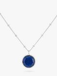 Auree Barcelona Birthstone Sterling Silver Necklace, Lapis Lazuli - September