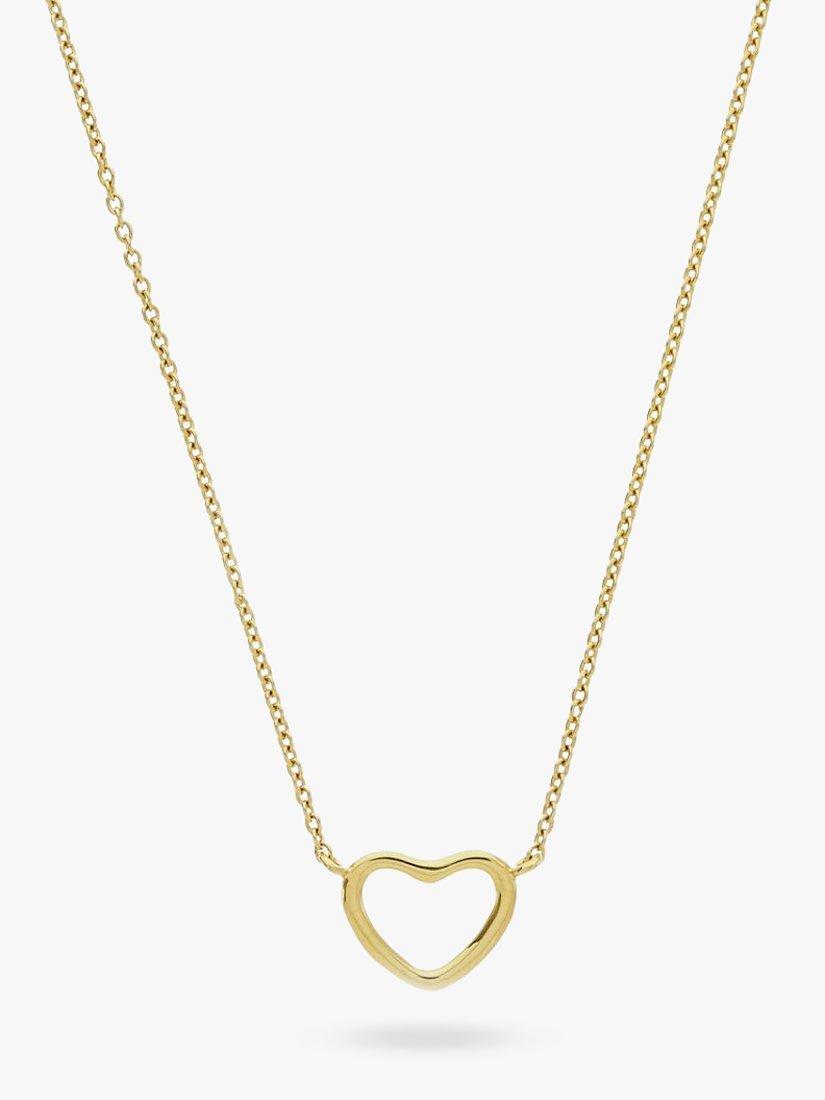 Product image 1 of 4, which shows Auree Verona Love Heart Pendant Necklace, Gold