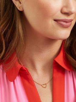 Auree Verona Love Heart Pendant Necklace, Gold - view 2, Gold