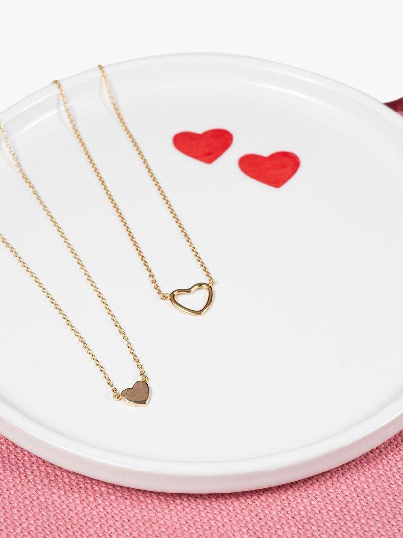 Product image 3 of 4, which shows Auree Verona Love Heart Pendant Necklace, Gold