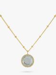 Auree Barcelona Birthstone Vermeil Necklace, Crystal - April