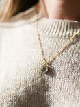 Auree Barcelona Birthstone Vermeil Necklace, Crystal - April