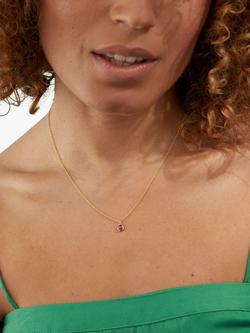 Auree Hampton Gold Vermeil Pendant Necklace - view 2, Gold/Ruby