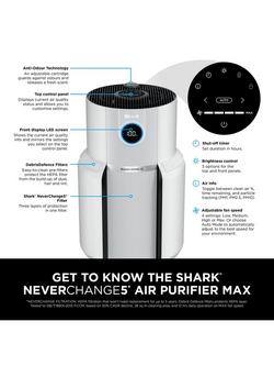 Shark NeverChange5 MAX Air Purifier, White - view 2, White