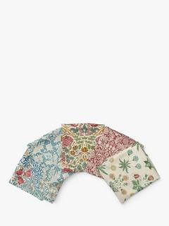 William Morris Indigo Flowers Fat Quarters, Pack of 5, Blue