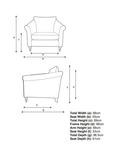 John Lewis Sloane Armchair, Textured Linen Loch Blue