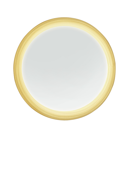 John Lewis Illuminated Round Bathroom Tray Mirror, Grey