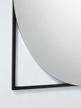 John Lewis Square Frame Bathroom Mirror, Dia. 60cm, Black