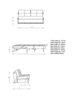 Innovation Living Cubed 140 Sofa Bed - view 2, Mixed Dance Natural 527