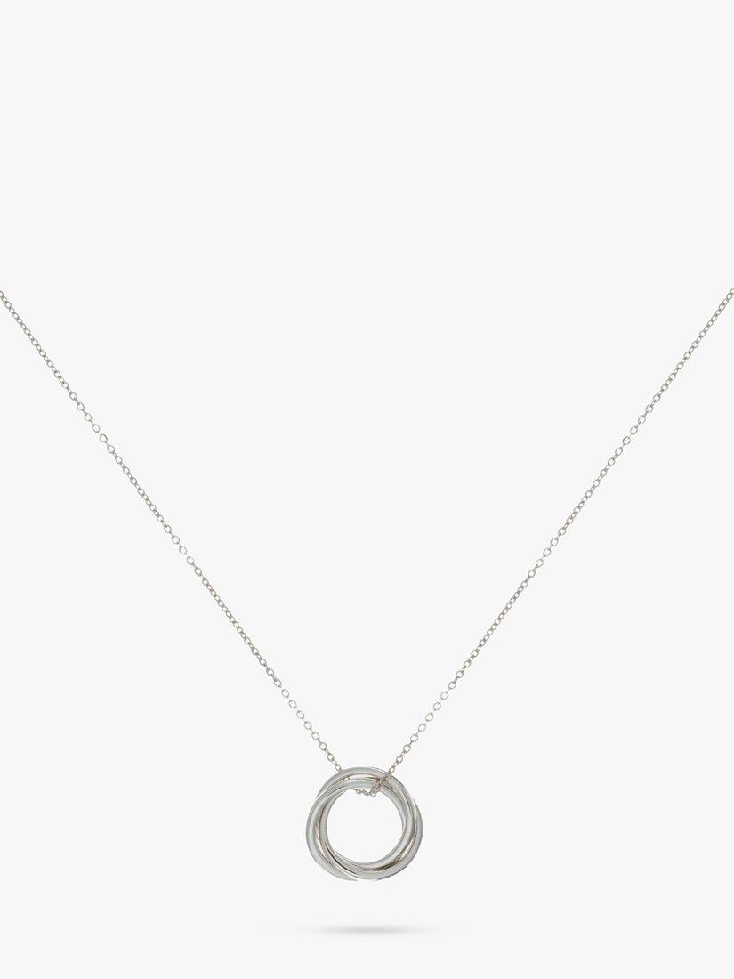 Product image 1 of 4, which shows Auree Knightsbridge Russian Wedding Ring Pendant Necklace, Silver